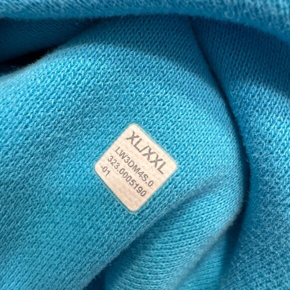 Lululemon Scuba Half-Zip Hoodie XL/XXL in Electric Turquiose - Picture 4 of 4